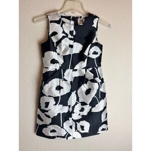 Milly Minis Girls Black White Floral Poppy Sleeveless Party Dress Size 12